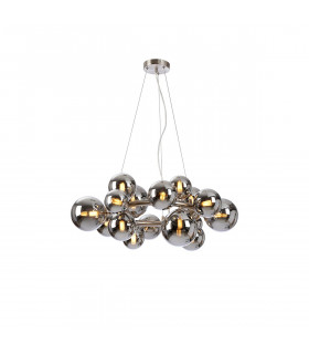Marshall Circular Ceiling Pendant 16 Light G9 Satin Nickel Chrome Plated Glass-1