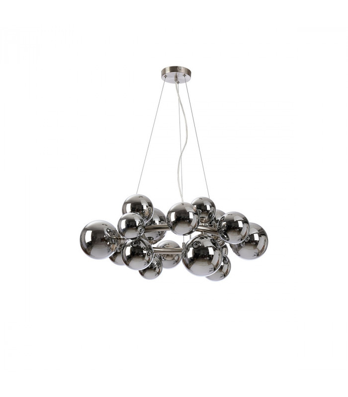 Marshall Circular Ceiling Pendant 16 Light G9 Satin Nickel Chrome Plated Glass-4
