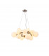 Marshall Circular Ceiling Pendant 16 Light G9 Satin Nickel Opal Glass-1