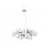 Marshall Circular Ceiling Pendant 16 Light G9 Satin Nickel Opal Glass-4