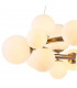 Marshall Circular Ceiling Pendant 16 Light G9 Satin Nickel Opal Glass-6