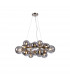 Marshall Circular Ceiling Pendant 16 Light G9 Satin Nickel Smoke Plated Glass-1