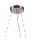 Marshall Circular Ceiling Pendant 16 Light G9 Satin Nickel Smoke Plated Glass-5