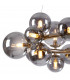 Marshall Circular Ceiling Pendant 16 Light G9 Satin Nickel Smoke Plated Glass-6