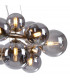 Marshall Circular Ceiling Pendant 16 Light G9 Satin Nickel Smoke Plated Glass-7