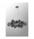 Marshall Circular Ceiling Pendant 16 Light G9 Satin Nickel Smoke Plated Glass-8