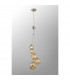 Marshall Ceiling Pendant 5 Light G9 Satin Nickel Amber Plated Glass-3