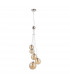 Marshall Ceiling Pendant 5 Light G9 Satin Nickel Amber Plated Glass-4