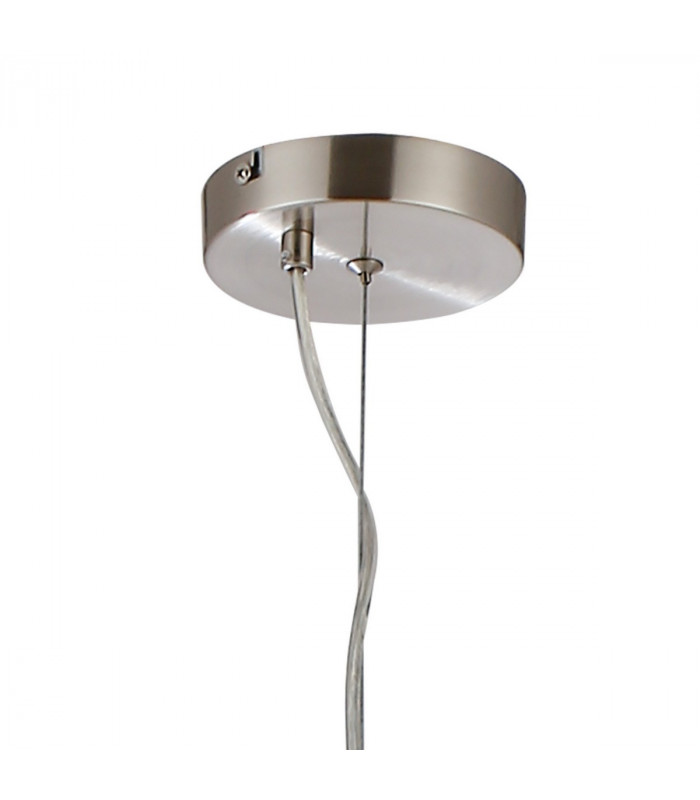 Marshall Ceiling Pendant 5 Light G9 Satin Nickel Amber Plated Glass-5