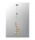Marshall Ceiling Pendant 5 Light G9 Satin Nickel Amber Plated Glass-8