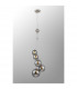 Marshall Ceiling Pendant 5 Light G9 Satin Nickel Chrome Plated Glass-3
