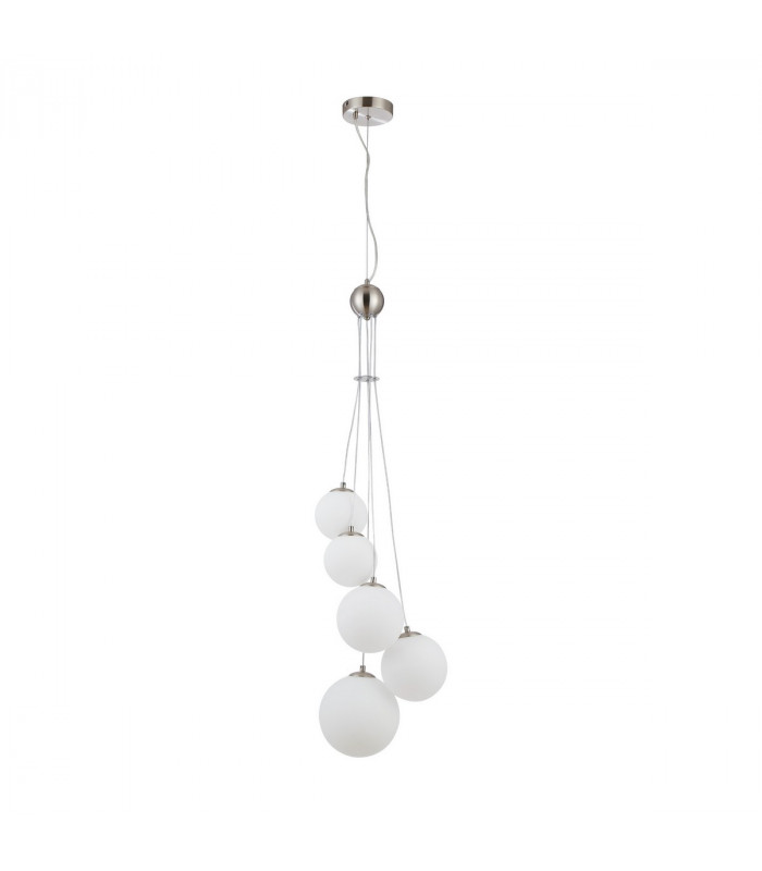 Marshall Ceiling Pendant 5 Light G9 Satin Nickel Opal Glass-4