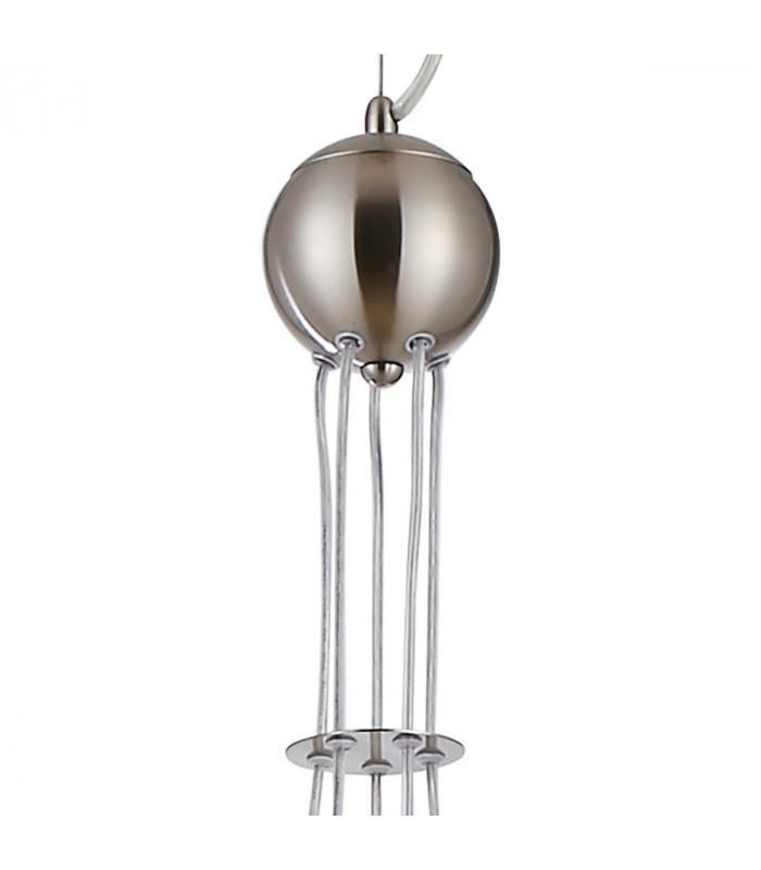 Marshall Ceiling Pendant 5 Light G9 Satin Nickel Smoke Plated Glass-6