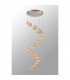 Marshall Ceiling Pendant 16 Light G9 Satin Nickel Amber Plated Glass-3