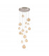 Marshall Ceiling Pendant 16 Light G9 Satin Nickel Amber Plated Glass-5