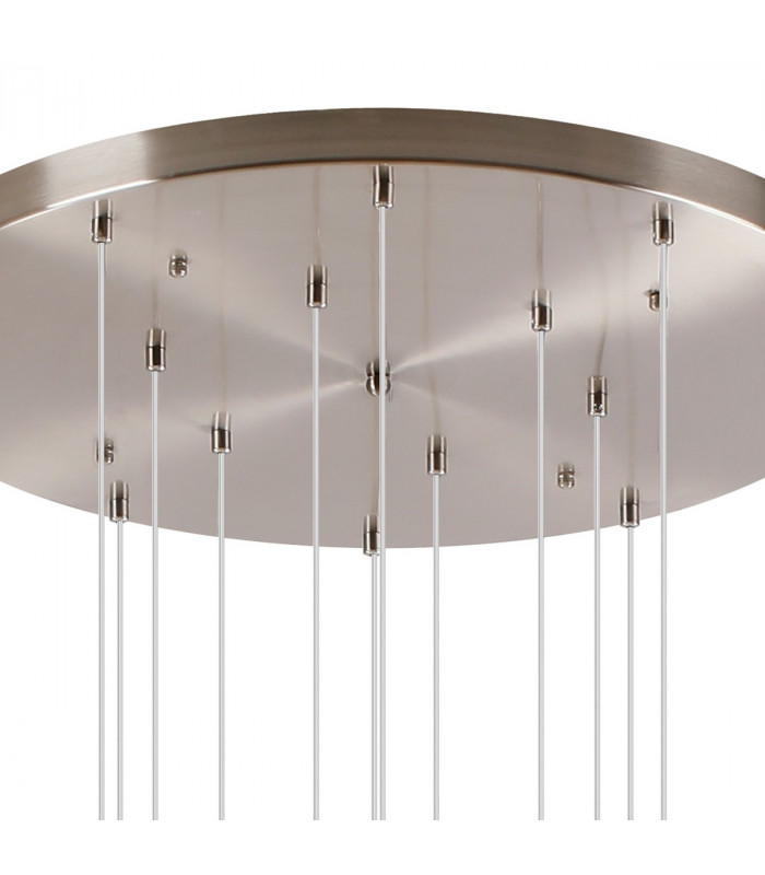 Marshall Ceiling Pendant 16 Light G9 Satin Nickel Amber Plated Glass-7