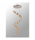 Marshall Ceiling Pendant 16 Light G9 Satin Nickel Amber Plated Glass-9