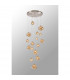 Marshall Ceiling Pendant 16 Light G9 Satin Nickel Amber Plated Glass-10