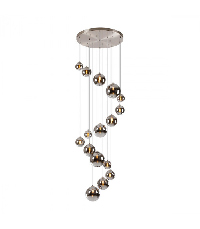 Marshall Ceiling Pendant 16 Light G9 Satin Nickel Chrome Plated Glass-1