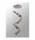 Marshall Ceiling Pendant 16 Light G9 Satin Nickel Chrome Plated Glass-3