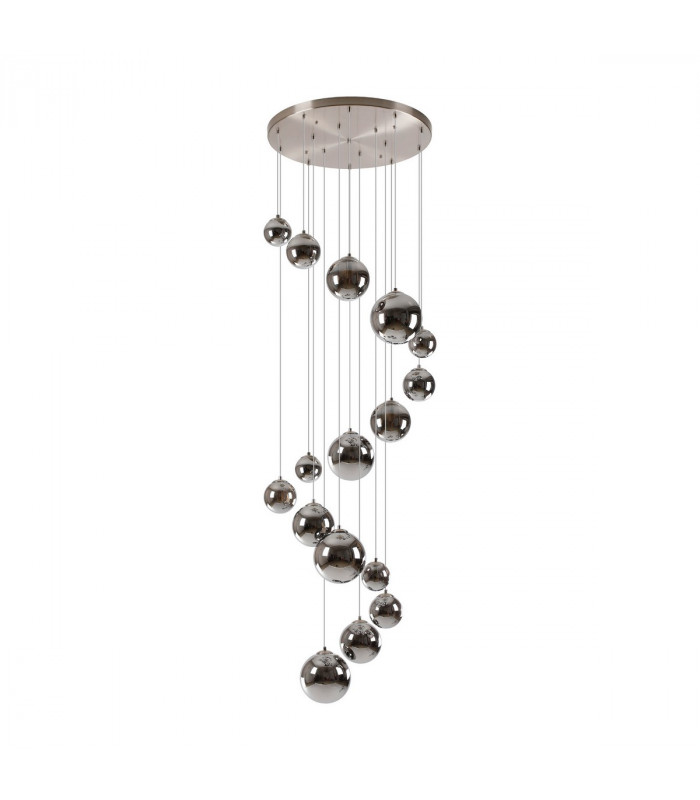 Marshall Ceiling Pendant 16 Light G9 Satin Nickel Chrome Plated Glass-4