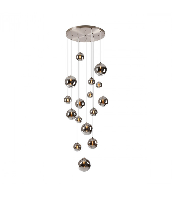 Marshall Ceiling Pendant 16 Light G9 Satin Nickel Chrome Plated Glass-5