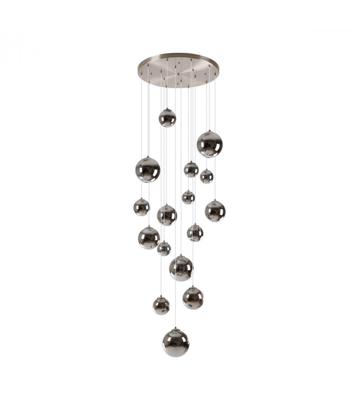 Marshall Ceiling Pendant 16 Light G9 Satin Nickel Chrome Plated Glass-6