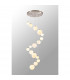 Marshall Ceiling Pendant 16 Light G9 Satin Nickel Opal Glass-3
