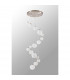 Marshall Ceiling Pendant 16 Light G9 Satin Nickel Opal Glass-9