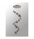 Marshall Ceiling Pendant 16 Light G9 Satin Nickel Smoke Plated Glass-3