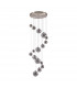 Marshall Ceiling Pendant 16 Light G9 Satin Nickel Smoke Plated Glass-4
