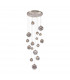 Marshall Ceiling Pendant 16 Light G9 Satin Nickel Smoke Plated Glass-5