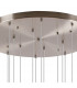 Marshall Ceiling Pendant 16 Light G9 Satin Nickel Smoke Plated Glass-7