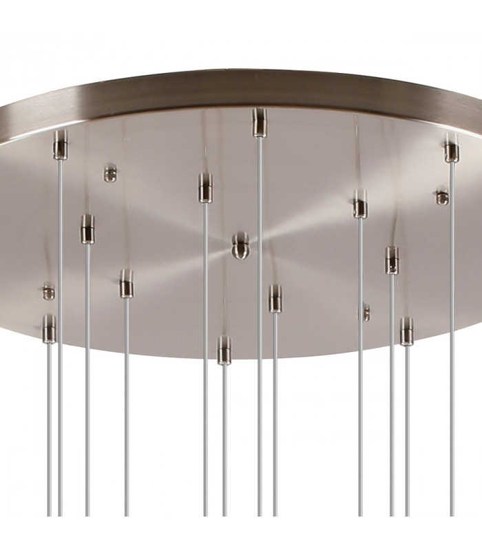 Marshall Ceiling Pendant 16 Light G9 Satin Nickel Smoke Plated Glass-7
