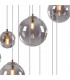 Marshall Ceiling Pendant 16 Light G9 Satin Nickel Smoke Plated Glass-8