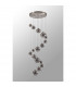 Marshall Ceiling Pendant 16 Light G9 Satin Nickel Smoke Plated Glass-9