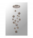 Marshall Ceiling Pendant 16 Light G9 Satin Nickel Smoke Plated Glass-10
