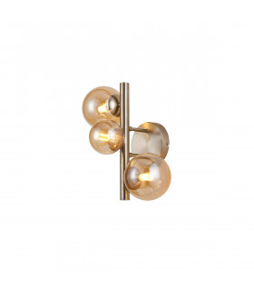 Marshall Wall Lamp 3 Light G9 Satin Nickel Amber Plated Glass-1