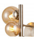 Marshall Wall Lamp 3 Light G9 Satin Nickel Amber Plated Glass-5
