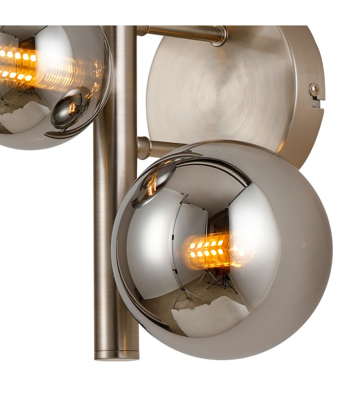 Marshall Wall Lamp 3 Light G9 Satin Nickel Chrome Plated Glass-6