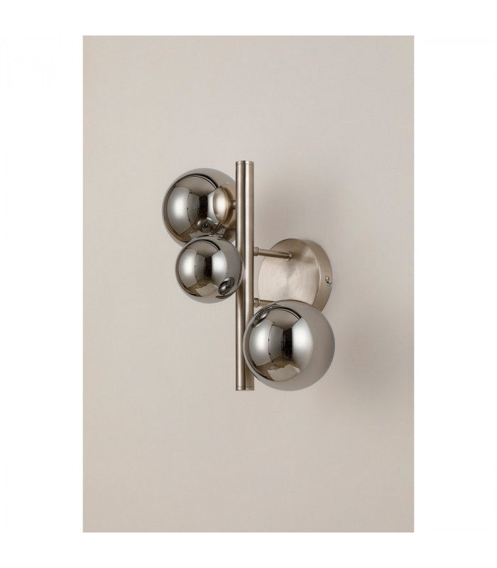 Marshall Wall Lamp 3 Light G9 Satin Nickel Chrome Plated Glass-7