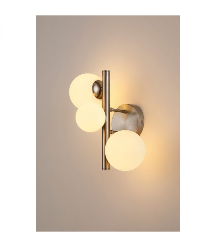 Marshall Wall Lamp 3 Light G9 Satin Nickel Opal Glass-3