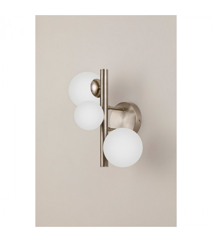 Marshall Wall Lamp 3 Light G9 Satin Nickel Opal Glass-7