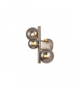 Marshall Wall Lamp 3 Light G9 Satin Nickel Smoke Plated Glass-1