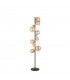 Marshall Floor Lamp 11 Light G9 Satin Nickel Amber Plated Glass-1