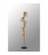 Marshall Floor Lamp 11 Light G9 Satin Nickel Amber Plated Glass-8