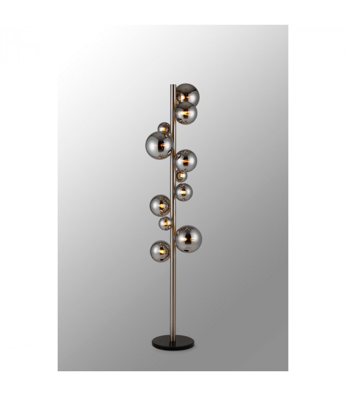 Marshall Floor Lamp 11 Light G9 Satin Nickel Chrome Plated Glass-3