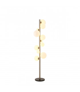 Marshall Floor Lamp 11 Light G9 Satin Nickel Opal Glass-1