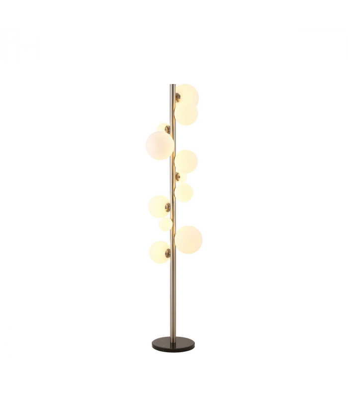 Marshall Floor Lamp 11 Light G9 Satin Nickel Opal Glass-1