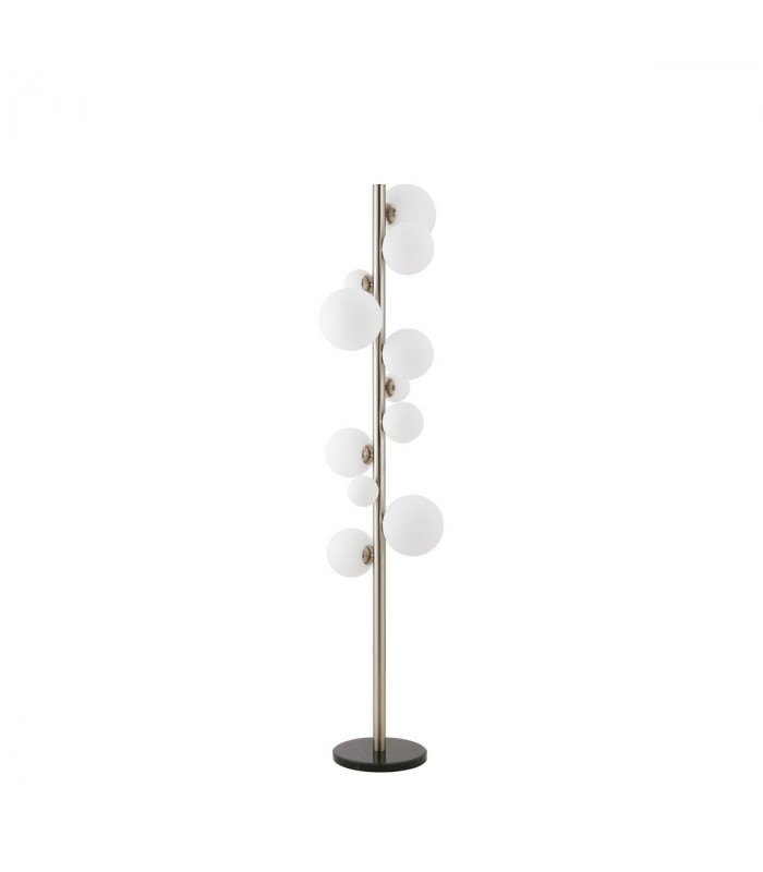 Marshall Floor Lamp 11 Light G9 Satin Nickel Opal Glass-4